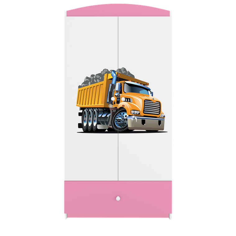 Kocot Kids, Babydreams, szafa, różowa, ciężarówka, 181.2-52-90 cm