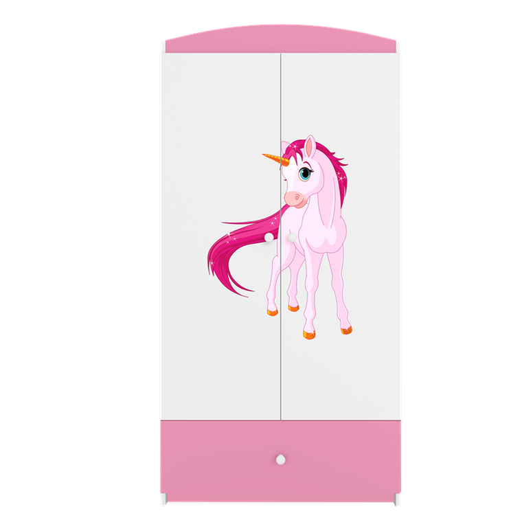 Kocot Kids, Babydreams, szafa, różowa, jednorożec, 181.2-52-90 cm