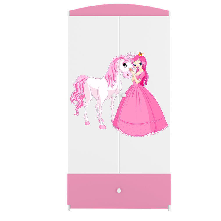 Kocot Kids, Babydreams, szafa, różowa, księżniczka konik, 181.2-52-90 cm