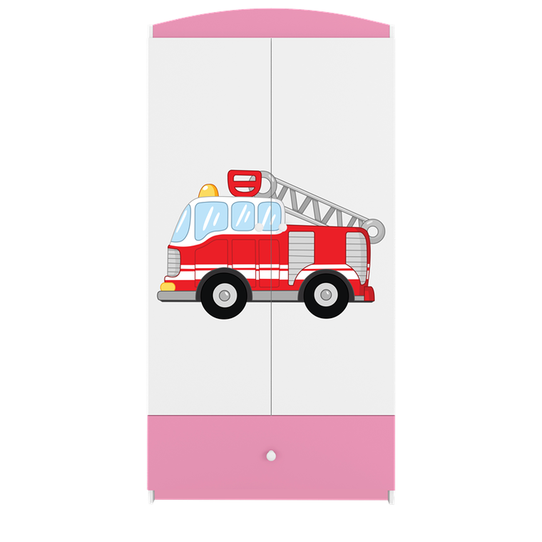 Kocot Kids, Babydreams, szafa, różowa, straż pożarna, 181.2-52-90 cm