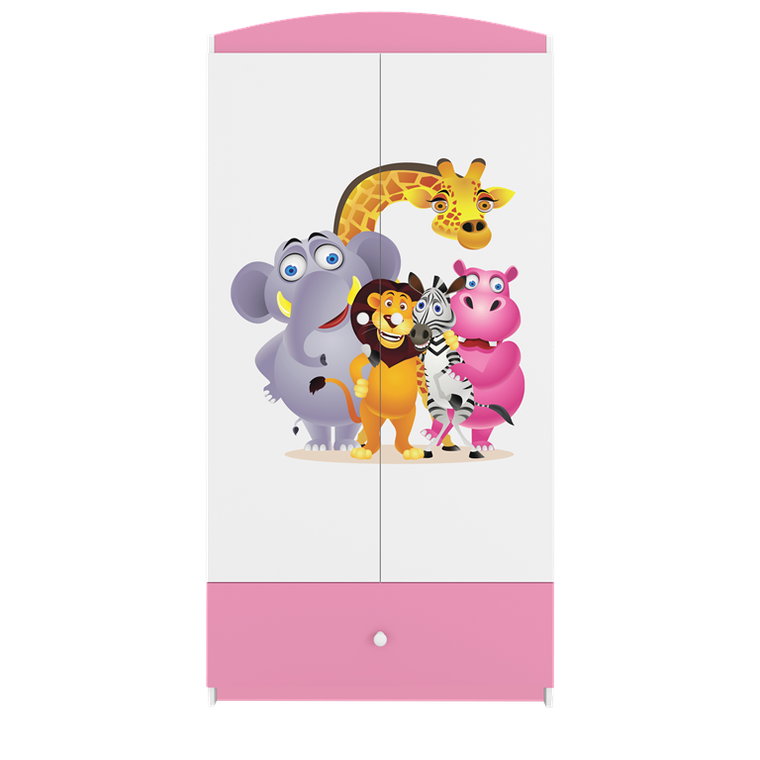 Kocot Kids, Babydreams, szafa, różowa, ZOO, 181.2-52-90 cm
