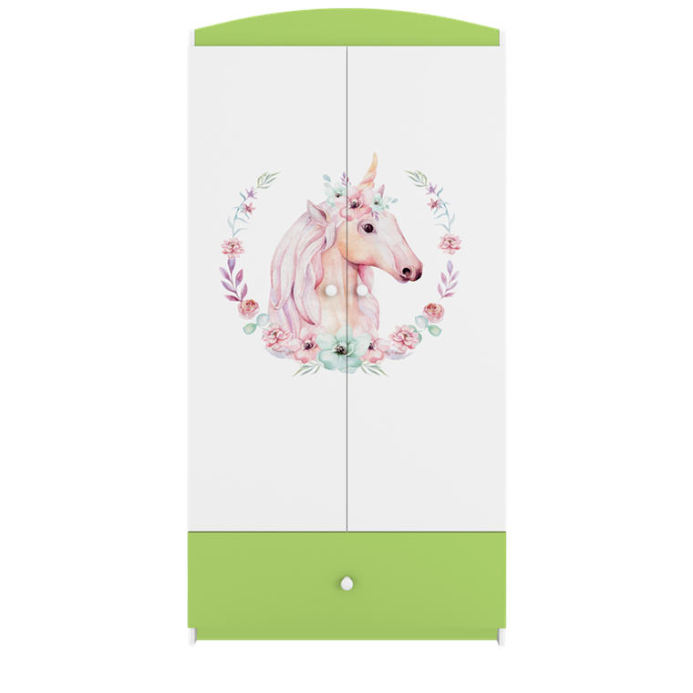 Kocot Kids, Babydreams, szafa, zielona, konik, 181.2-52-90 cm