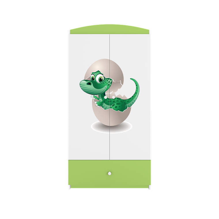 Kocot Kids, Babydreams, szafa, zielona, mały dino, 181.2-52-90 cm