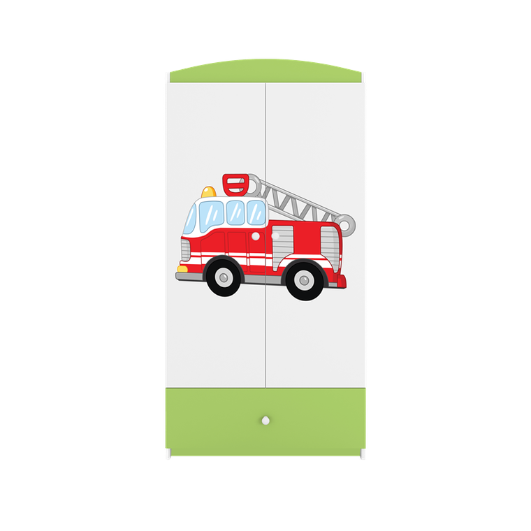Kocot Kids, Babydreams, szafa, zielona, straż pożarna, 181.2-52-90 cm