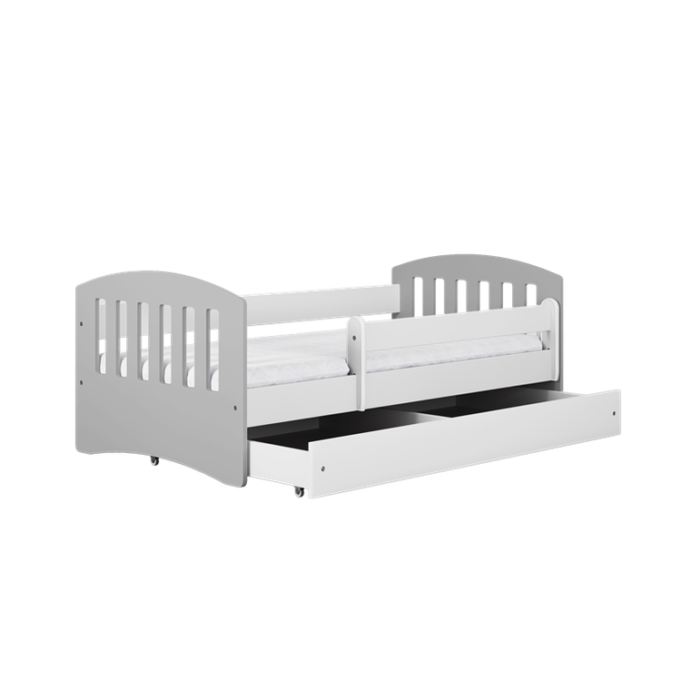 Kocot Kids, Classic 1, łóżko, szare, 80-160 cm