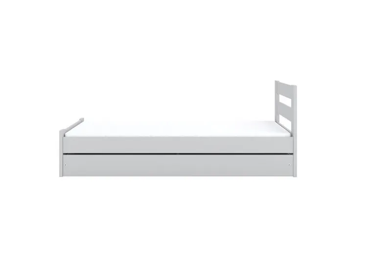 Kocot Kids, Emil, łóżko z materacem, białe, 90-180 cm