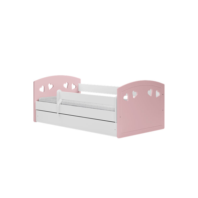 Kocot Kids, Julia, łóżko, pudrowy róż, 80-140 cm
