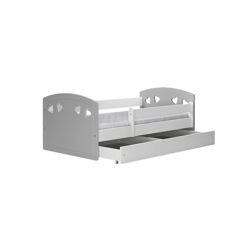 Kocot Kids, Julia, łóżko z szufladą, szary, 80-180 cm