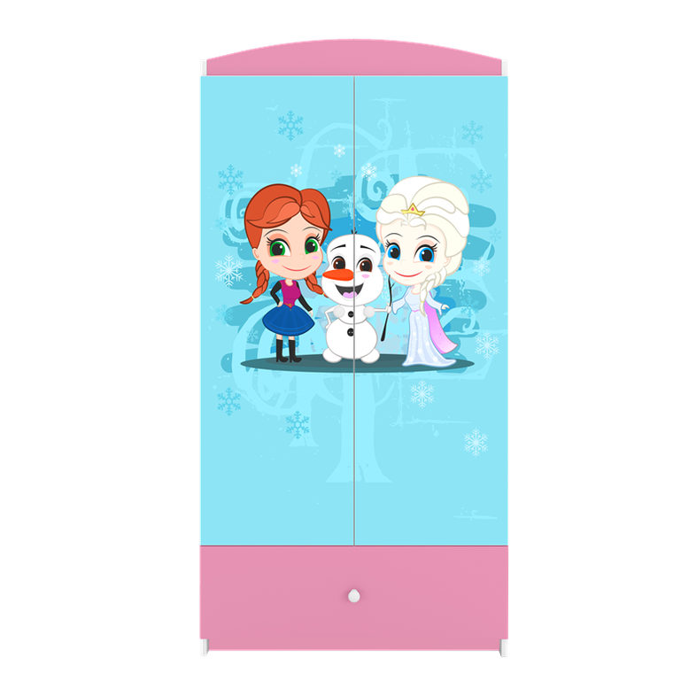 Kocot Kids, Kraina Lodu, Babydreams, szafa, różowa, 181.2-52-90 cm