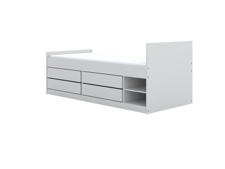 Kocot Kids, Leon, łóżko, białe, 90-200 cm