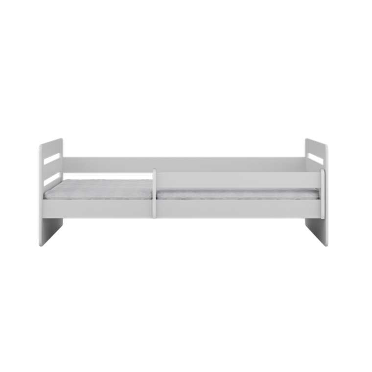 Kocot Kids, Tomi, łóżko z materacem, szare, 80-160 cm