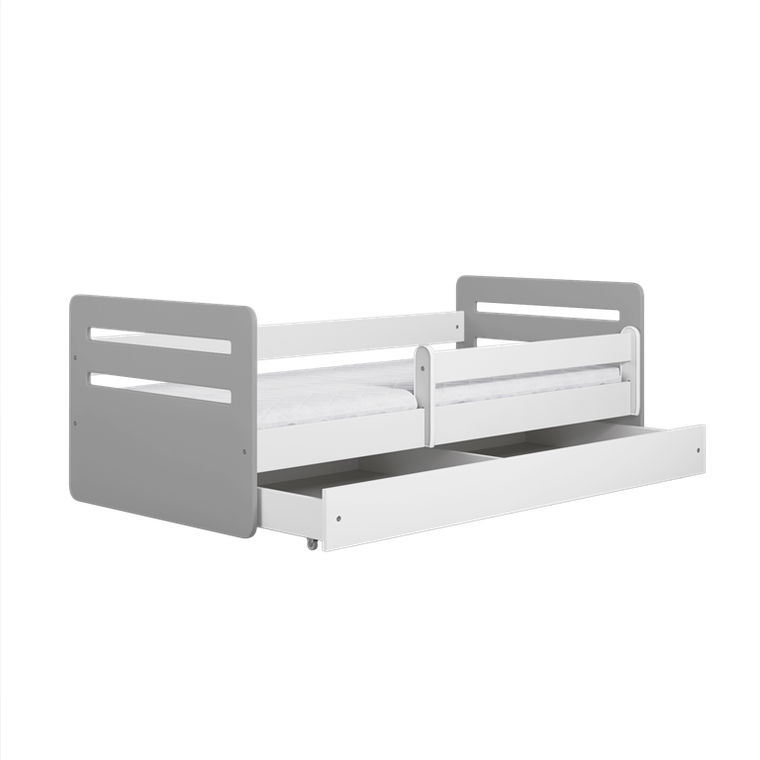 Kocot Kids, Tomi, łóżko z szufladą, szare, 80-160 cm