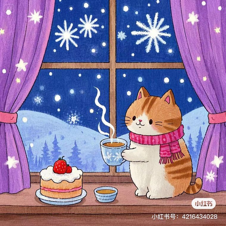 Koh-i-Noor, malowanie po numerach, Kotek z tortem