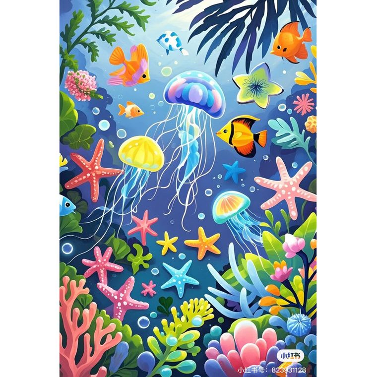 Koh-i-Noor, malowanie po numerach, Rafa koralowa, 40-50 cm