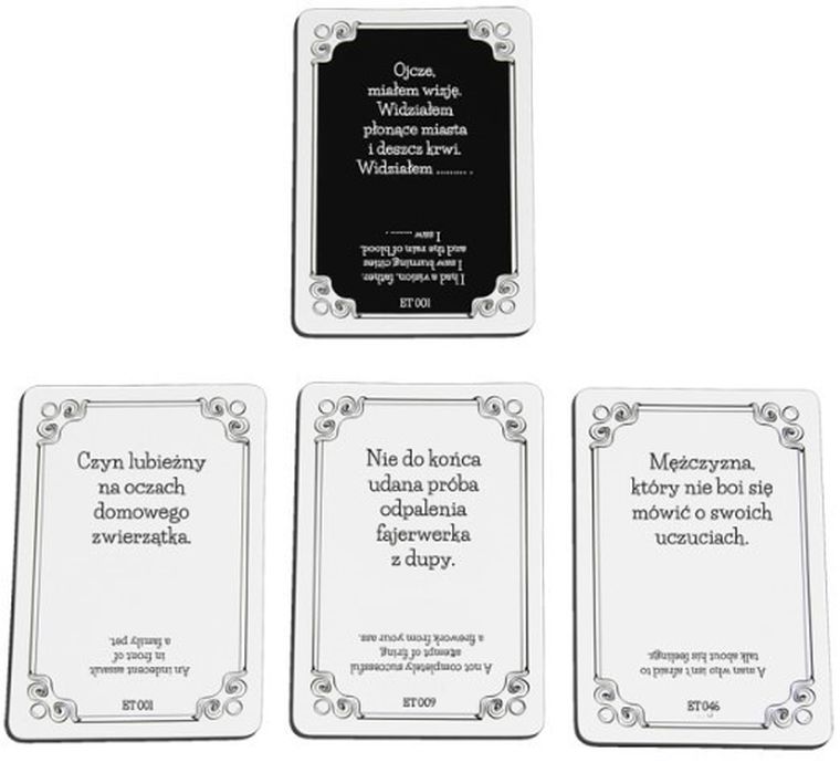 Kojar, Karty Dżentelmenów, Epizod Trzeci, gra towarzyska