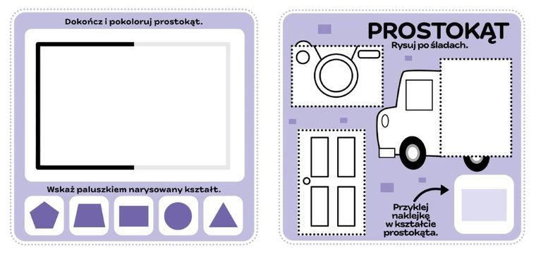 Kolorowanka malucha. Kształty. Zadania z naklejkami