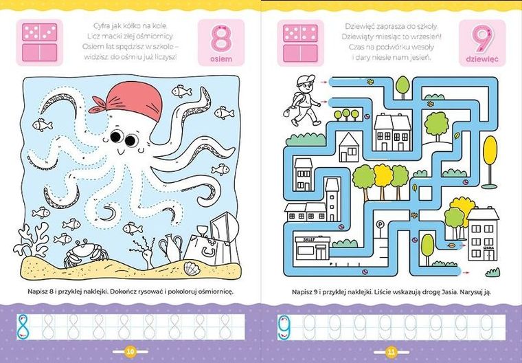 Kolorowe liczby. Edukacyjna książeczka z naklejkami