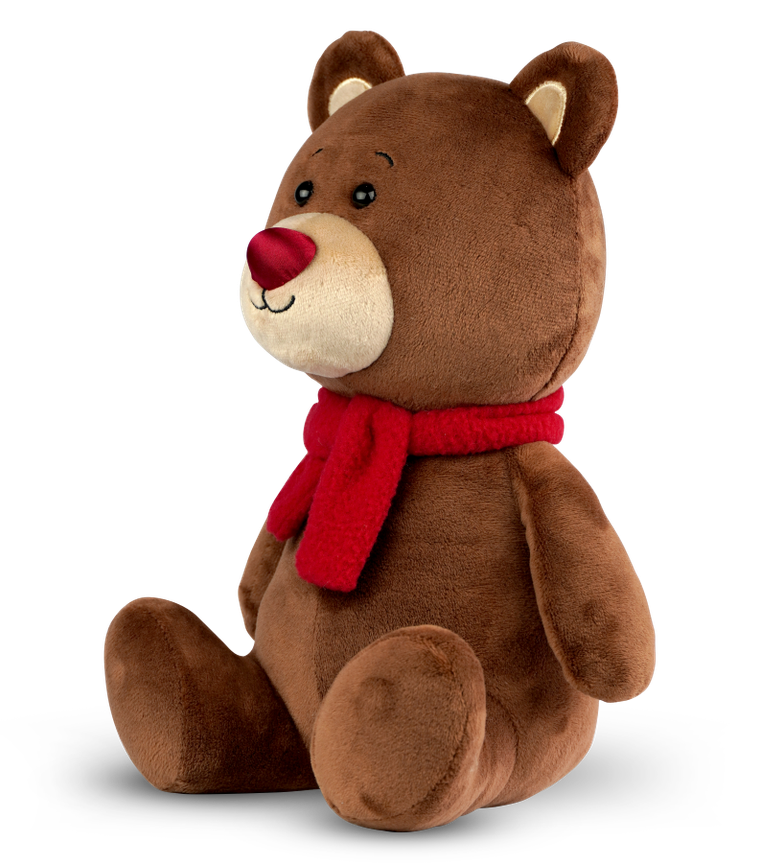 Kolorowe Noski, maskotka, miś, brązowy, 25 cm