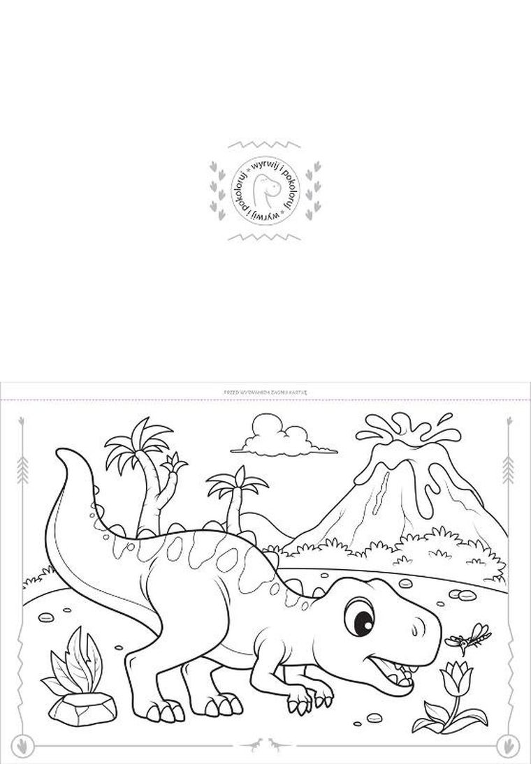 Koloruję dinozaury i smoki