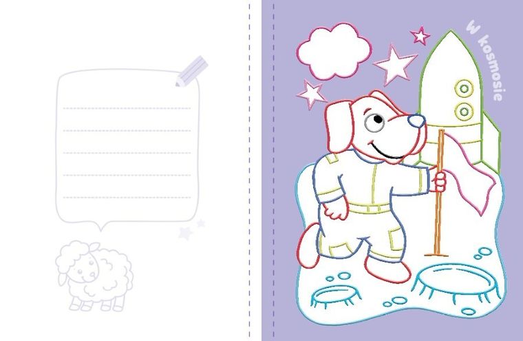 Koloruję i nie wychodzę poza linię - z owieczką. Wypukłe kontury