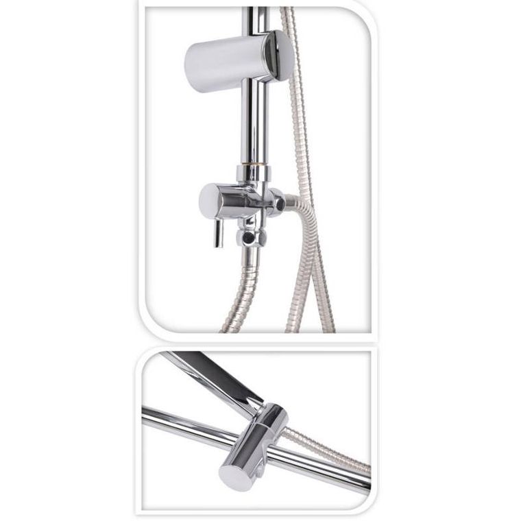 Kolumna prysznicowa z deszczownicą, stal nierdzewna, wys. 80 cm