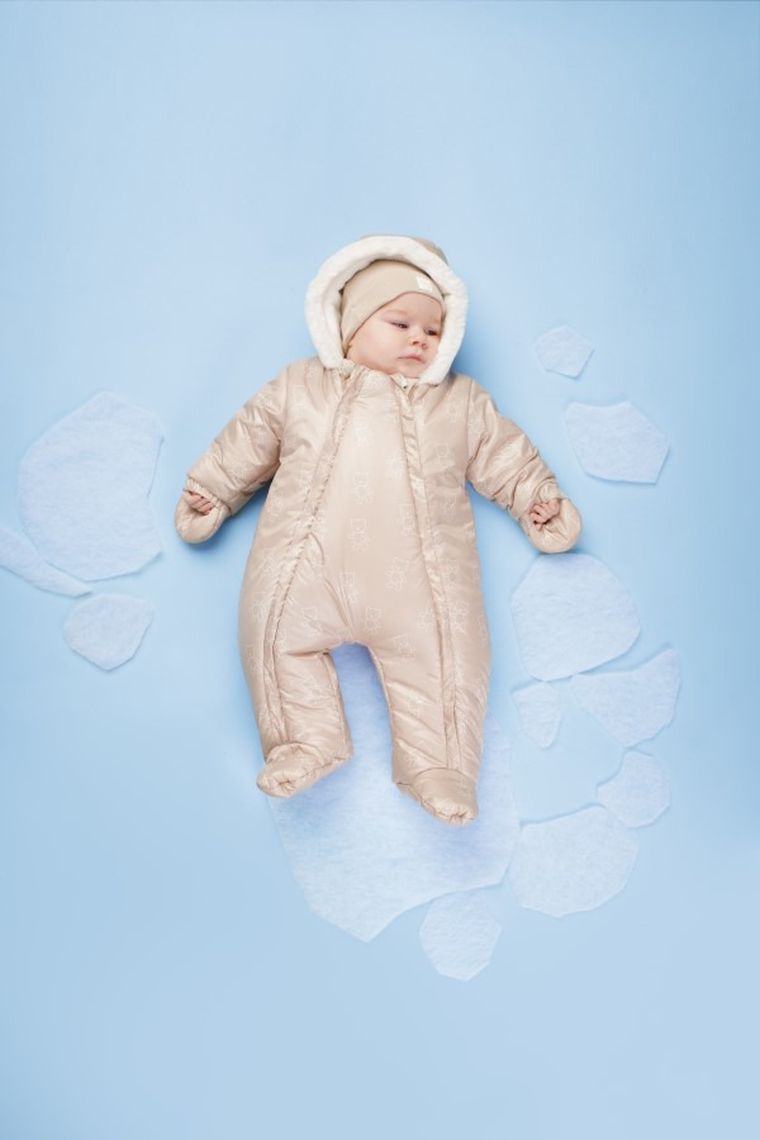 Kombinezon chłopięcy z kapturem, beżowy, Pinokio