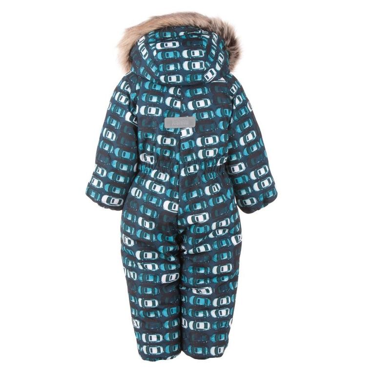 Kombinezon chłopięcy z kapturem, turkusowy, samochody, Lenne