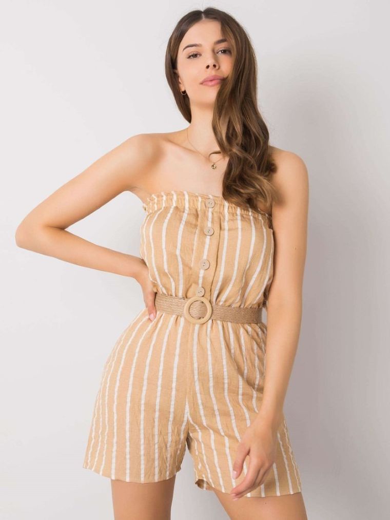 Kombinezon damski, beżowy, Rue Paris