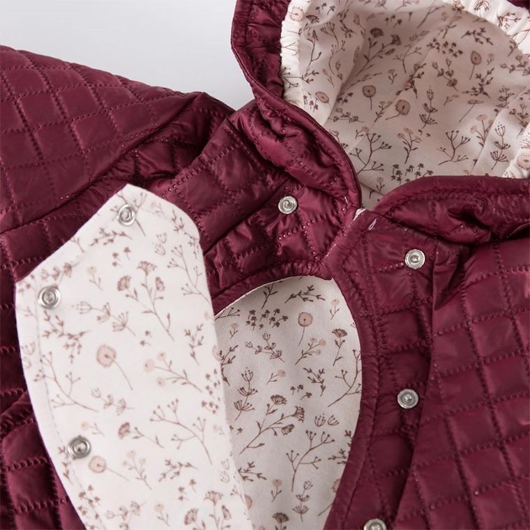 Kombinezon dziewczęcy z kapturem, bordowy, Bloom, Eevi