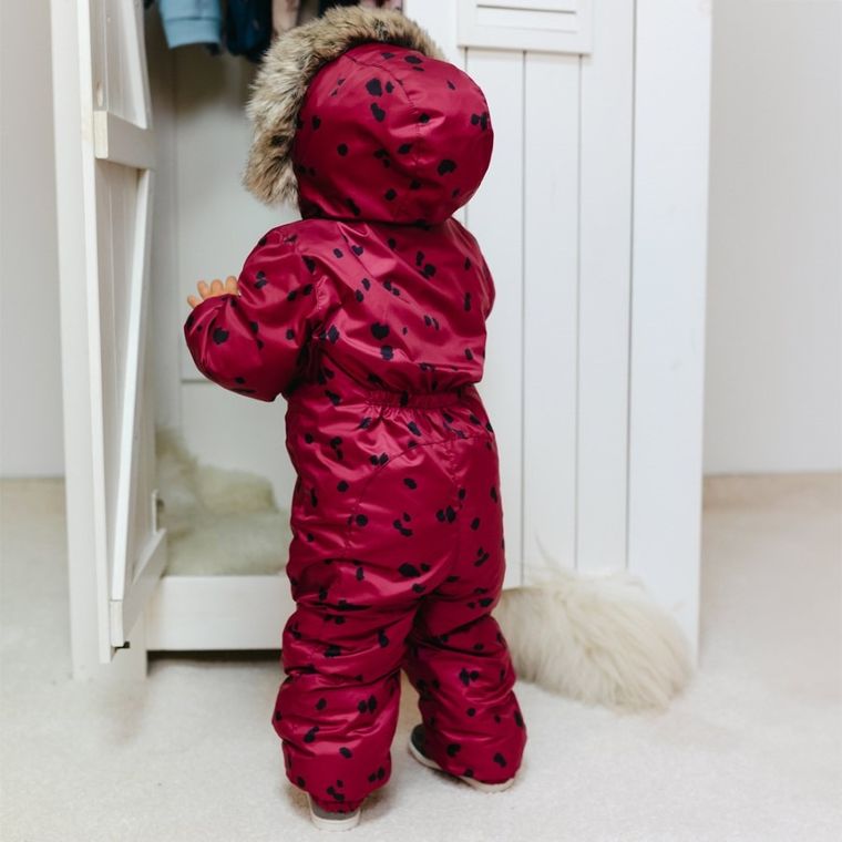 Kombinezon dziewczęcy z kapturem, różowy, Eevi