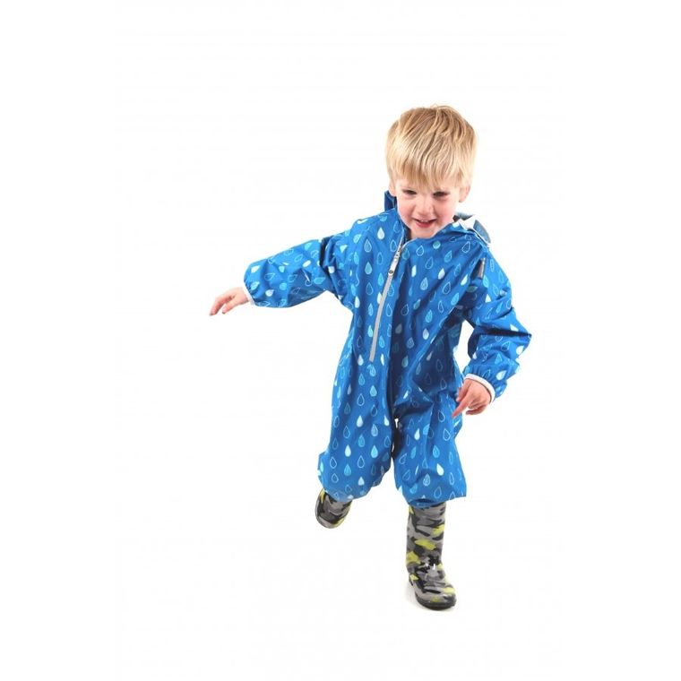 Kombinezon przeciwdeszczowy dziecięcy z kapturem, niebieski, LittleLife