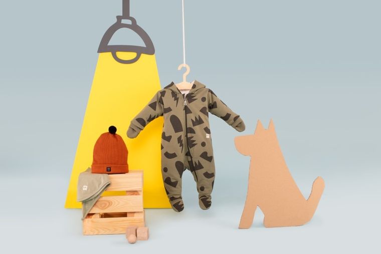 Kombinezon przejściowy chłopięcy z kapturem, zielony, Olivier, Pinokio