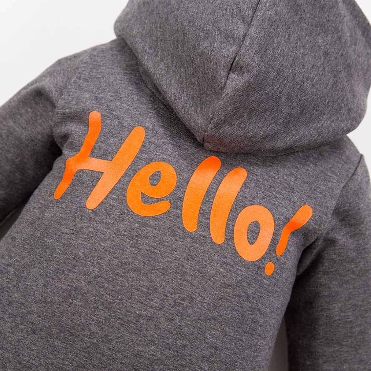 Kombinezon przejściowy dziecięcy z kapturem, szary, Eevi