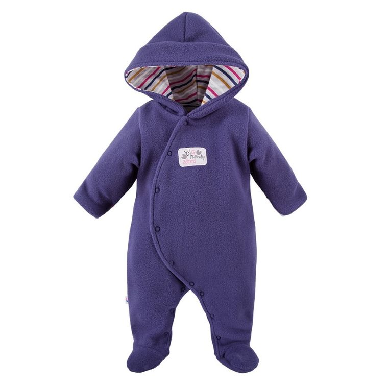Kombinezon przejściowy dziewczęcy z kapturem, granatowy, Eevi