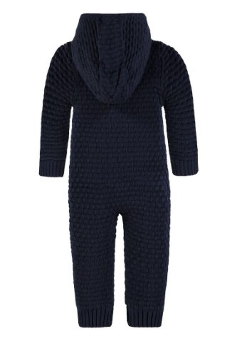 Kombinezon przejściowy dziewczęcy z kapturem, ocieplany, granatowy, Kanz