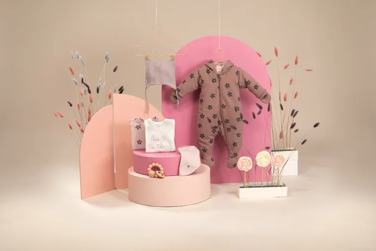 Kombinezon przejściowy dziewczęcy z kapturem, ocieplany, różowy, Pinokio