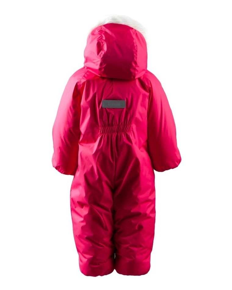 Kombinezon zimowy dziewczęcy z kapturem, różowy, Lenne