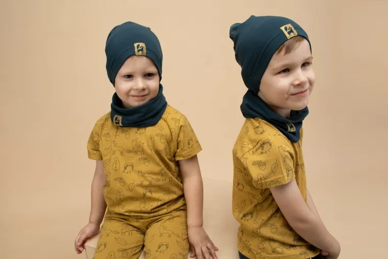 Komin chłopięcy, granatowy, Pinokio