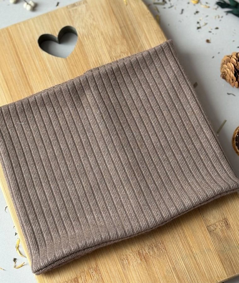 Komin dziecięcy, sweterkowy, brązowy, Iltom