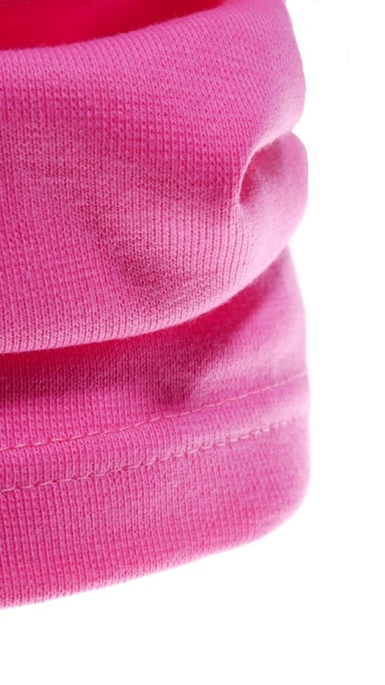 Komin dziewczęcy, różowy, bawełniany, Ambra