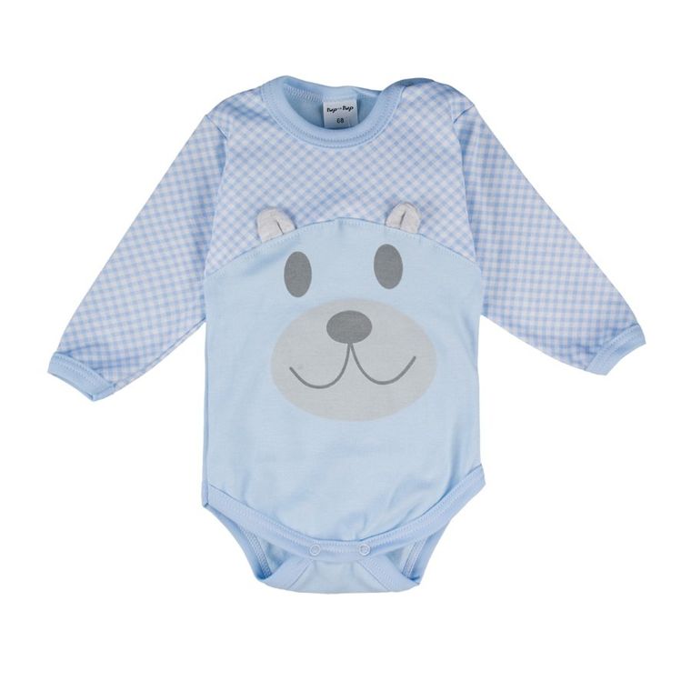Komplet chłopięcy, Body z długim rękawem, Półśpiochy, niebieski, Tup Tup