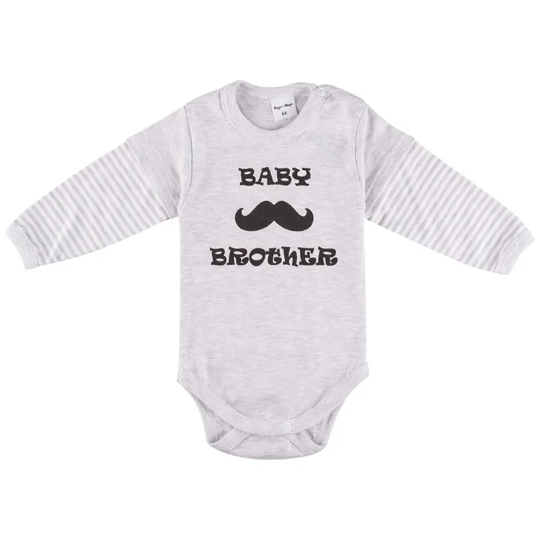 Komplet chłopięcy, Body z długim rękawem, Półśpiochy, szary, Tup Tup