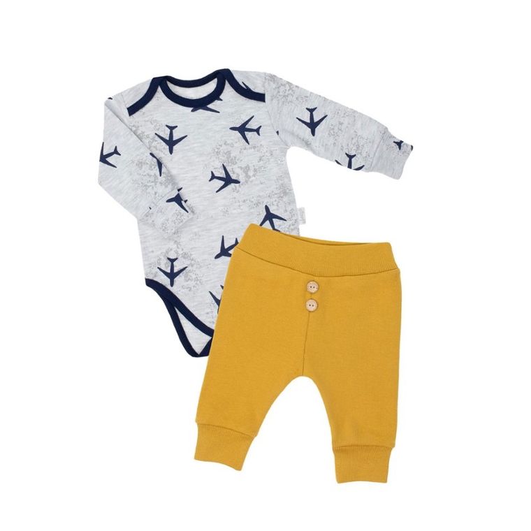 Komplet chłopięcy, Body z długim rękawem, Spodnie dresowe, mix, Nicol