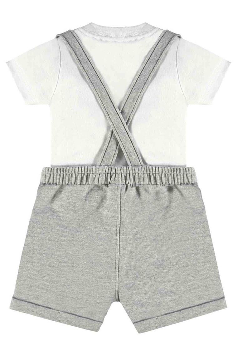 Komplet chłopięcy, Body z krótkim rękawem, Szorty ogrodniczki, mix, Up Baby