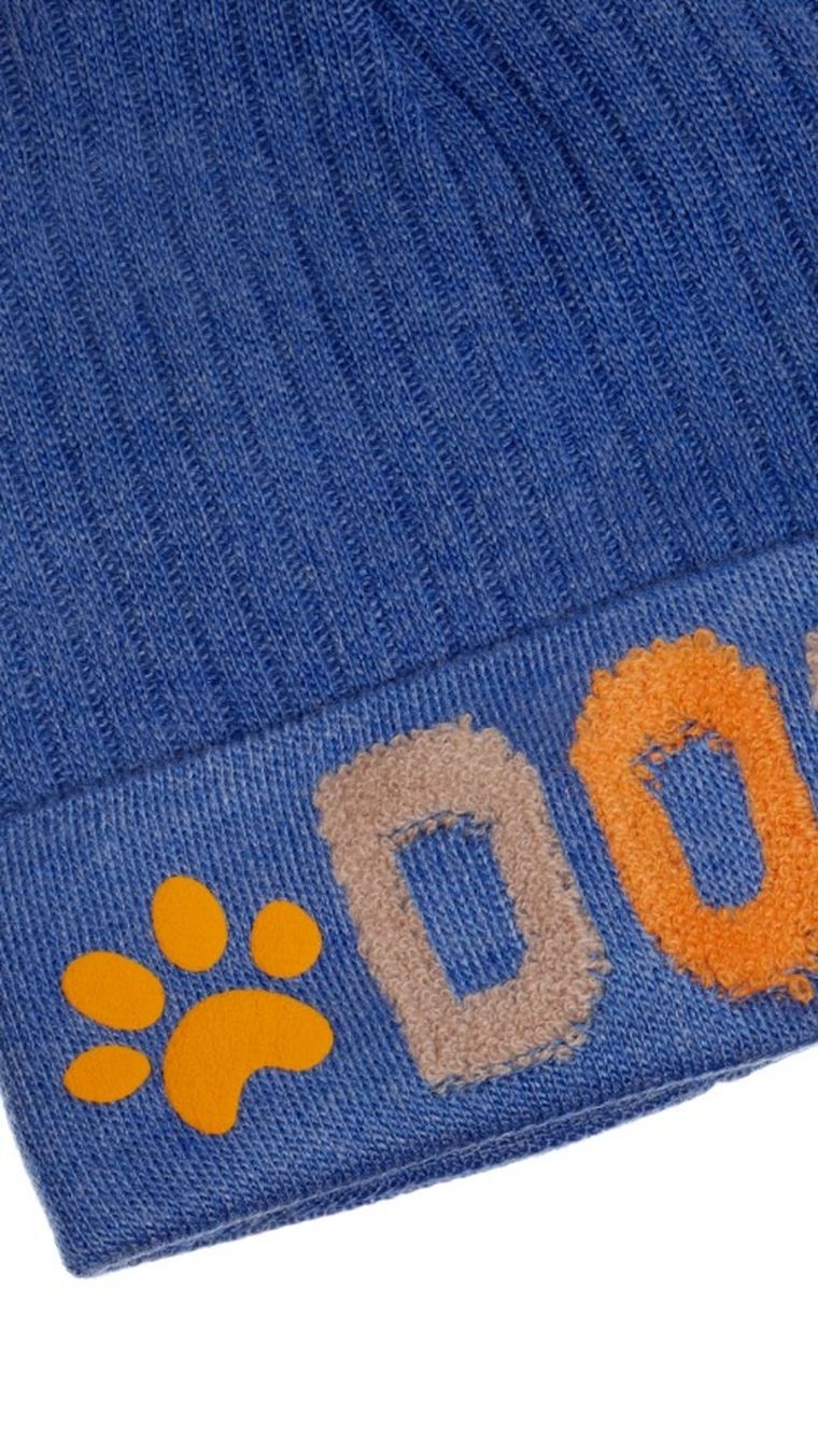 Komplet chłopięcy, Czapka, Komin, niebieski, Ambra