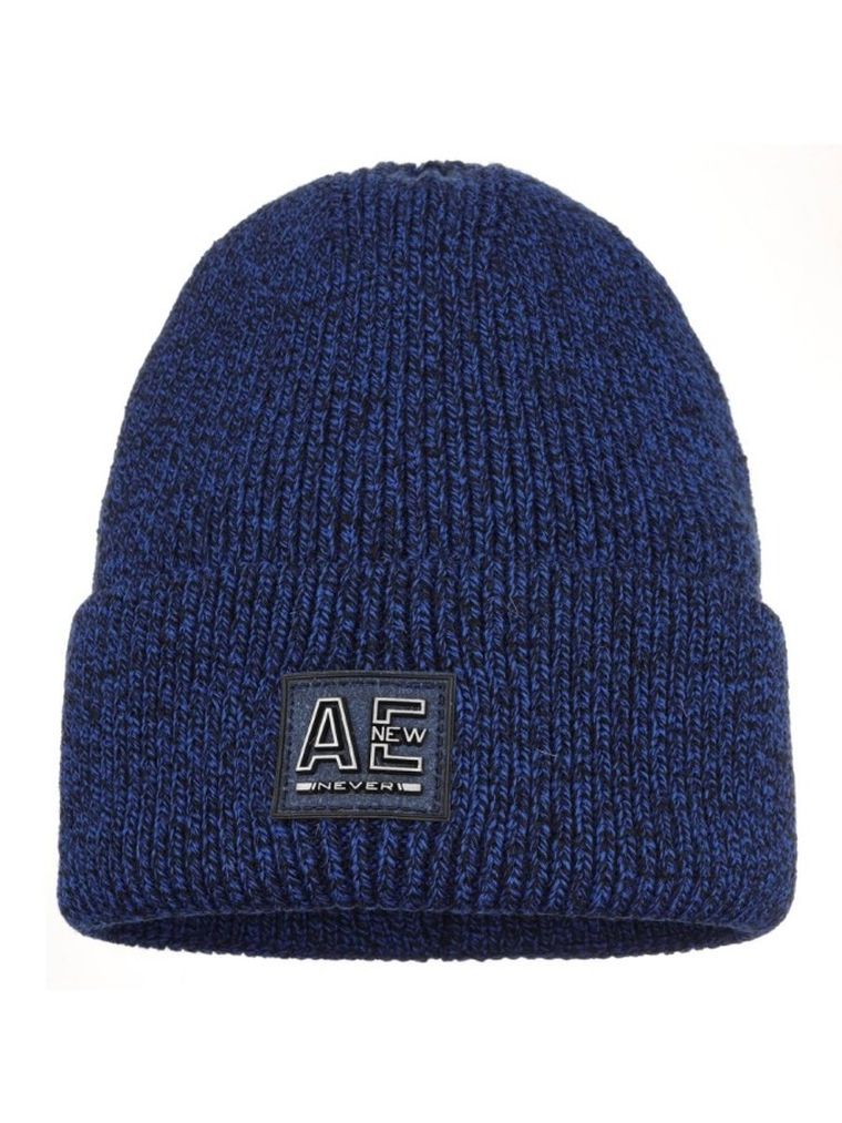 Komplet chłopięcy, Czapka, Komin, niebieski, Ambra