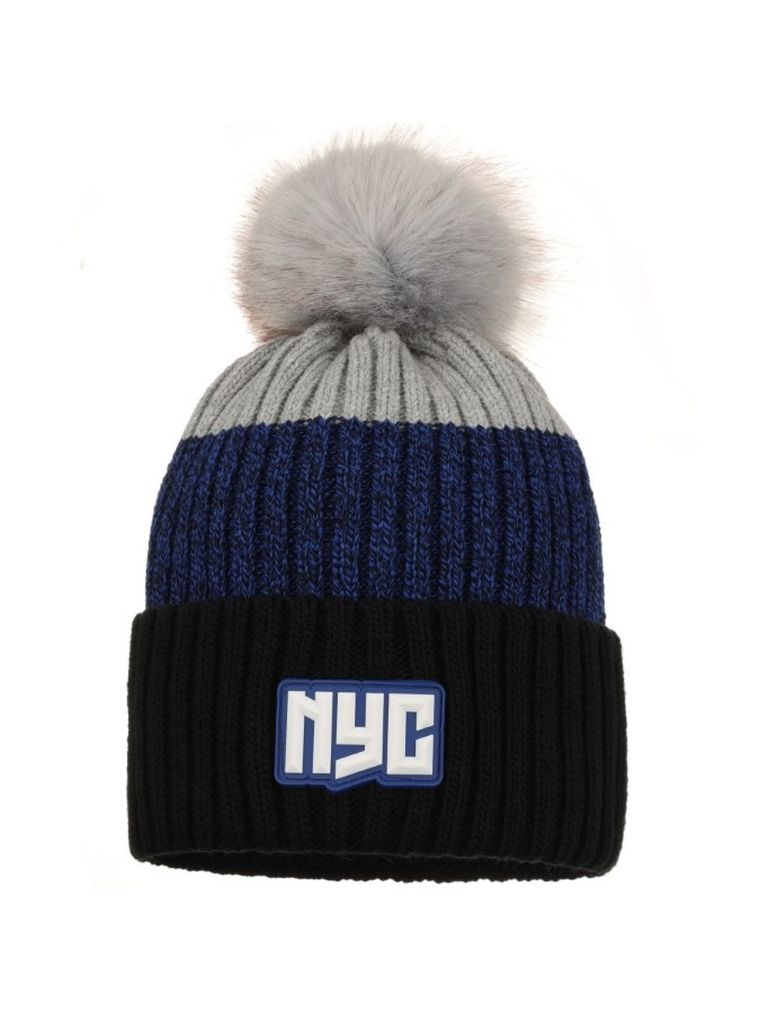 Komplet chłopięcy, Czapka z pomponem, Komin, mix, Ambra