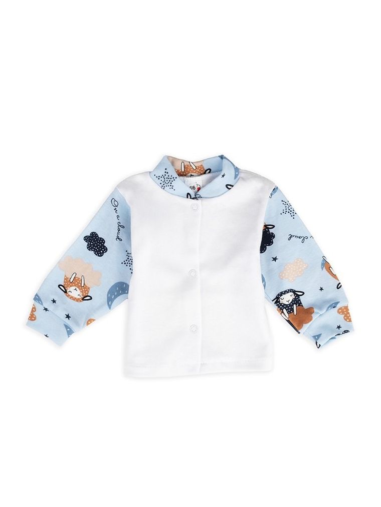 Komplet chłopięcy, Kaftanik, Śpiochy, biało-niebieski, Tup Tup