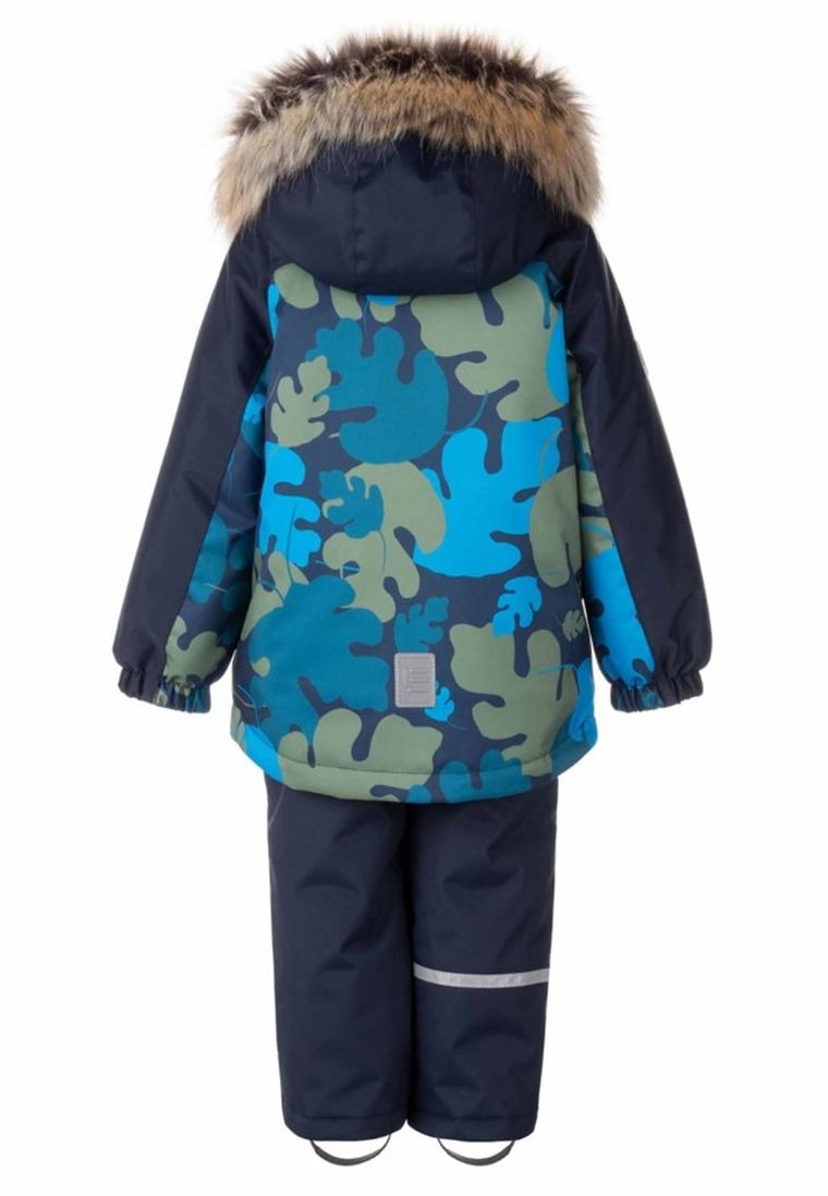 Komplet chłopięcy, Kurtka narciarska z kapturem, Spodnie narciarskie, niebieski, Lenne