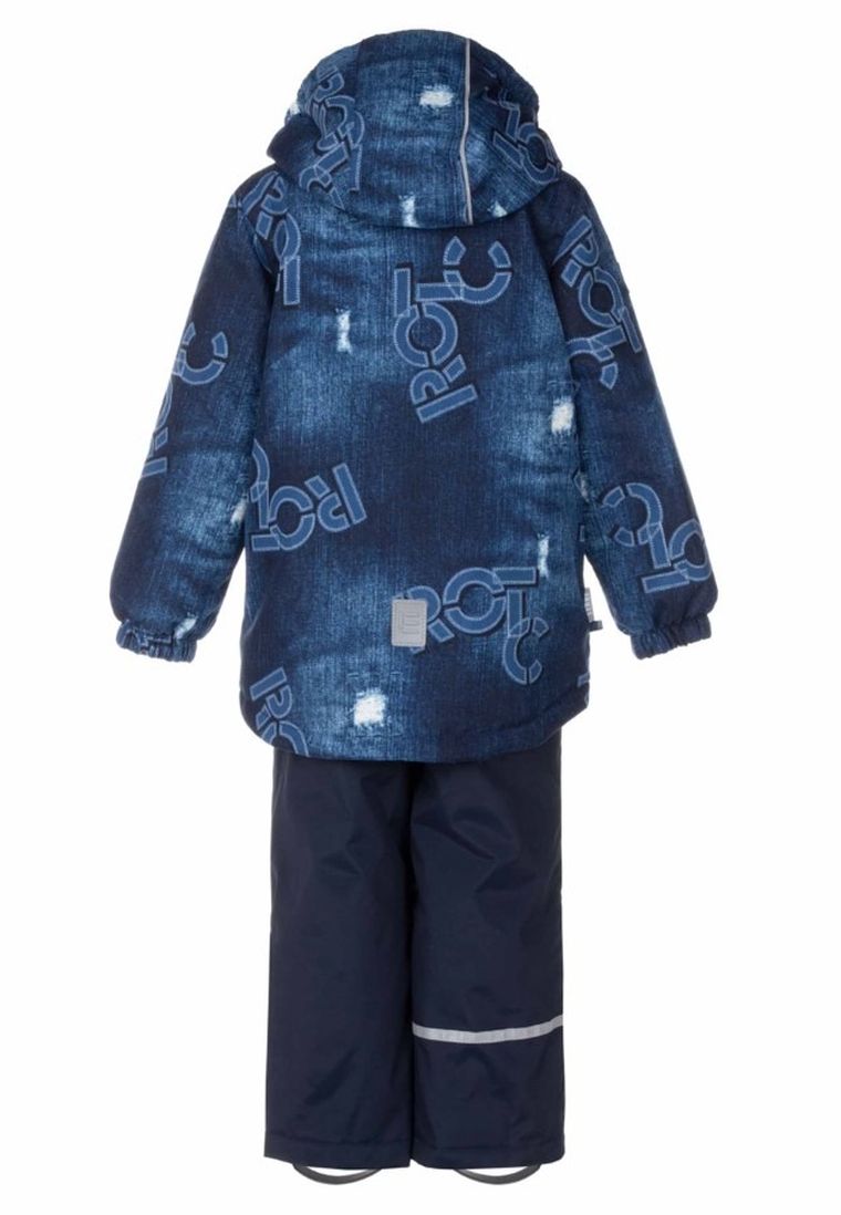 Komplet chłopięcy, Kurtka narciarska z kapturem, Spodnie narciarskie, niebieski, Lenne